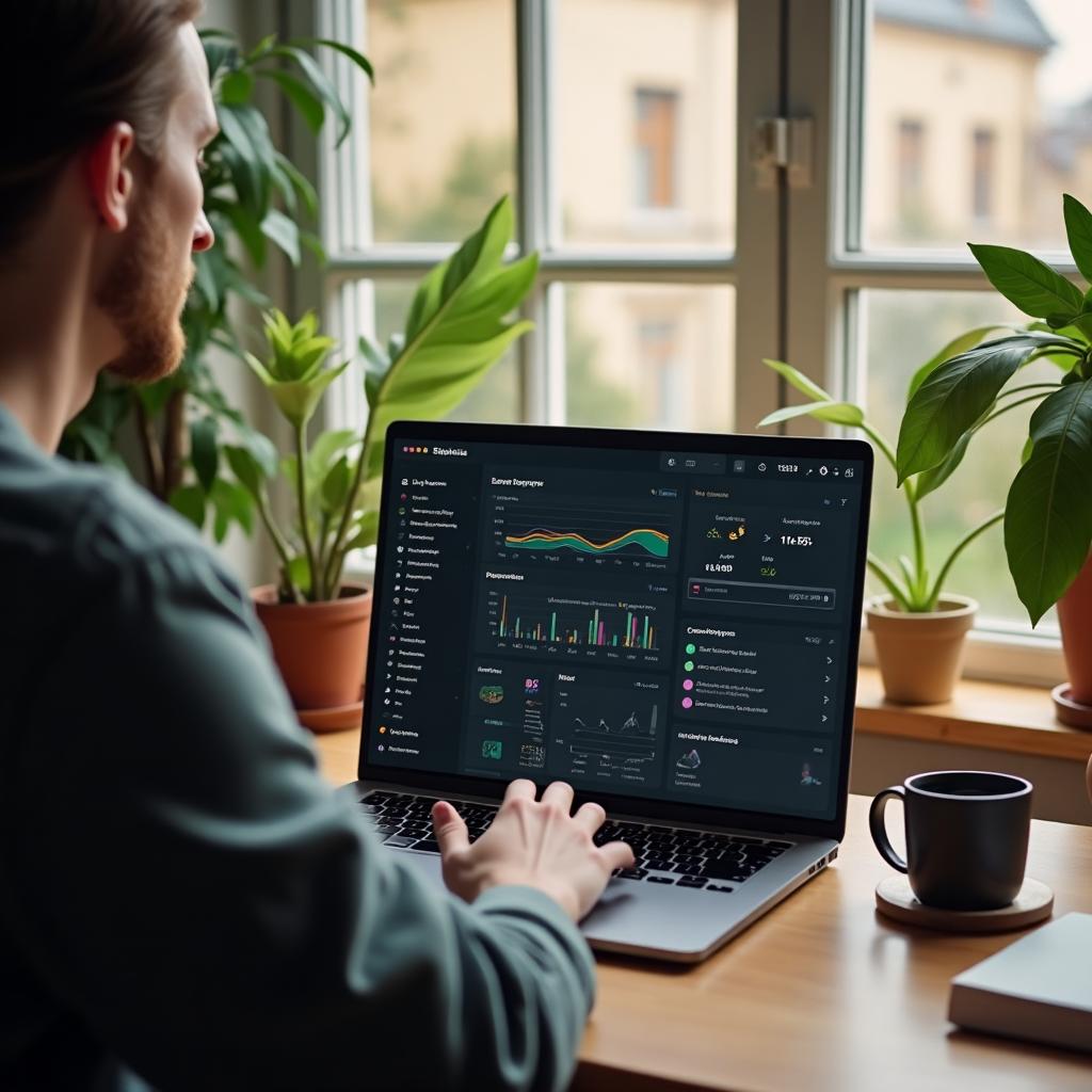 Remote team member working